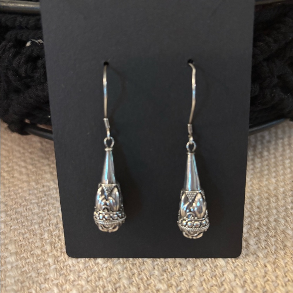 Vintage sterling silver chandelier tear Drop Earrings